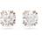 Swarovski Constella Round Cut Stud Earrings - Rose Gold/Transparent