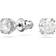 Swarovski Constella Round Cut Stud Earrings - Silver/Transparent