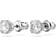 Swarovski Constella Round Cut Stud Earrings - Silver/Transparent