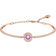 Swarovski Bracelet-jonc Una, Taille ronde, Violet, Placage de ton or rosé