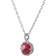 Swarovski July Birthstone Pendant Necklace - Silver/Transparent/Red