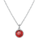 Swarovski January Birthstone Pendant Necklace - Silver/Transparent/Red