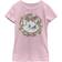 Fifth Sun Girl's Aristocats Floral Marie White Kitten T-shirt - Light Pink