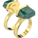 Swarovski Lucent Ring - Gold/Green