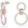 Swarovski Hollow Hoop Earrings - Rose Gold/Transparent