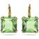 Swarovski Millenia Square Cut Drop Earrings - Gold/Green