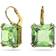 Swarovski Millenia Square Cut Drop Earrings - Gold/Green