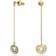 Swarovski Generation Drop Long Earrings - Gold/Transparent