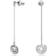 Swarovski Generation Drop Long Earrings - Silver/Transparent