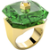 Swarovski Numina Octagon Cut Ring - Gold/Green/Transparent