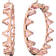 Swarovski Ortyx Triangle Cut Hoop Earrings - Rose Gold/Pink