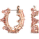 Swarovski Ortyx Triangle Cut Small Hoop Earrings - Rose Gold/Pink