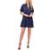 CeCe Women's Tiered V-Neck Babydoll Dress - Classic Navy