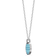 Swarovski Ginger Pendant Necklace - Silver/Transparent/Blue