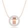 Swarovski Hollow Pendant Necklace - Rose Gold/Transparent