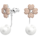 Swarovski Latisha Flower Earring - Silver/Pink/Pearls