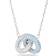 Swarovski Stone Necklace - Silver/Blue/Transparent