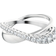 Swarovski Twist Ring - Silver/Transparent