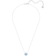 Swarovski Sparkling Dance Necklace - Silver/Blue/Transparent