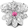 Swarovski Eternal Flower Ring - Silver/Transparent/Pink