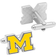 Cufflinks Inc University of Michigan Wolverines Cufflinks - Silver/Yellow