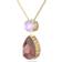 Swarovski Orbita Drop Cut Long Necklace - Gold/Multicolour