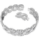 Swarovski Hyperbola Wave Choker Necklace - Silver/Transparent