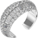 Swarovski Hyperbola Cuff Bracelet - Silver/Transparent