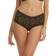 Hanky Panky Cross Dyed Leopard Boyshort - Black/Praline