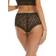 Hanky Panky Cross Dyed Leopard Boyshort - Black/Praline