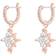 Swarovski Symbolic Star Hoop Earrings - Rose Gold/Transparent