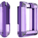 Swarovski Lucent Hoop Earrings - Silver/Purple