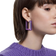 Swarovski Lucent Hoop Earrings - Silver/Purple