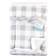 Hudson Mink Blanket with Sherpa Backing Gray Plaid