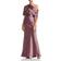 Amsale Draped Bodice Gown - Mauve