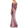 Amsale Draped Bodice Gown - Mauve