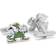 Cufflinks Inc Notre Dame University Fighting Leprechaun Cufflinks - Silver/Green