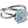 David Yurman Cable Wrap Ring - Silver/Topaz/Diamonds