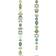 Swarovski Gema Asymmetrical Drop Long Earrings - Gold/Green