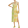 Staud Seashore Ribbed Knit Tank Midi Dress - Capri Stripe