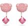 Swarovski Teddy Drop Earrings - Rose Gold/Pink