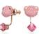Swarovski Teddy Drop Earrings - Rose Gold/Pink