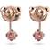 Swarovski Teddy Drop Earrings - Rose Gold/Pink