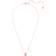 Swarovski Stone Pendant Necklace - Rose Gold/Pink