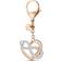 Swarovski Infinity and Heart Bag Charm - Rose Gold/Transparent