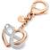 Swarovski Infinity and Heart Bag Charm - Rose Gold/Transparent
