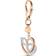 Swarovski Infinity and Heart Bag Charm - Rose Gold/Transparent