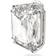Swarovski Mesmera Single Square Cut Clip Earring - Silver/Transparent
