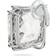 Swarovski Mesmera Single Square Cut Clip Earring - Silver/Transparent