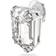 Swarovski Mesmera Single Octagon Cut Clip Earring - Silver/Transparent